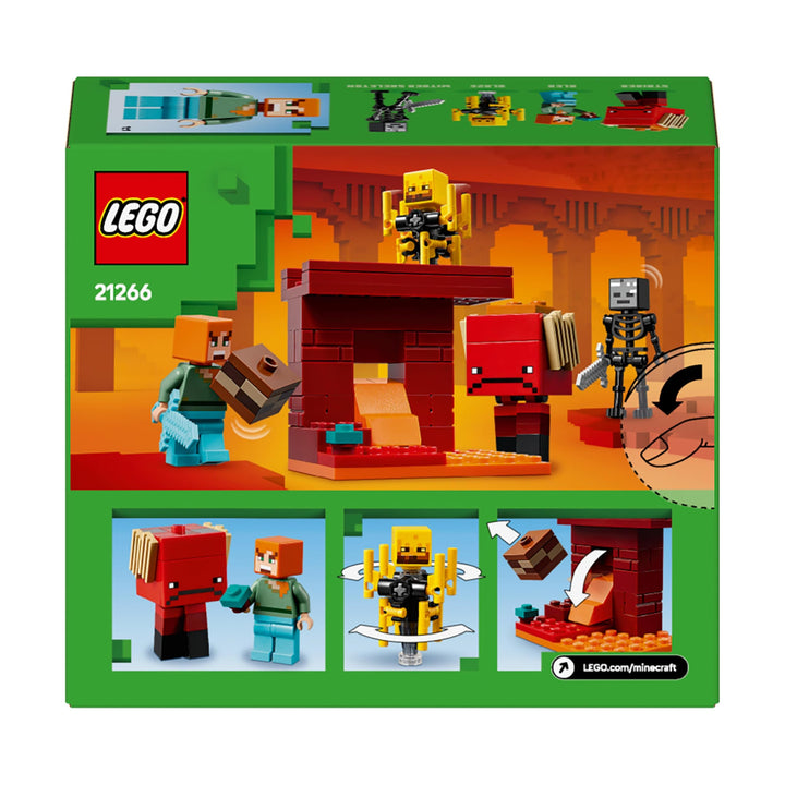 LEGO Minecraft The Nether Lava Battle Building Set - 99-Piece Playset with Alex Figure, Ages 6+