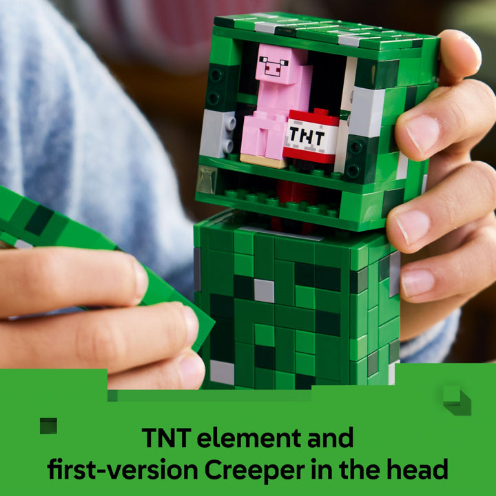 LEGO Minecraft The Creeper Toy - 665-Piece Buildable Posable Figure with Hidden Compartment