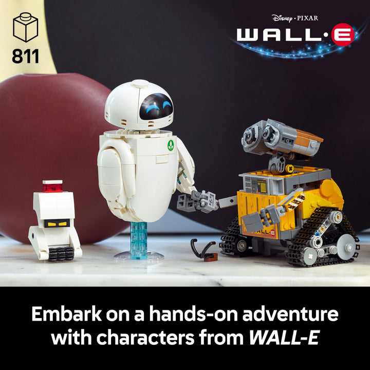 LEGO Disney Pixar WALL-E and EVE Building Set - 811-Piece Display Model for Adults