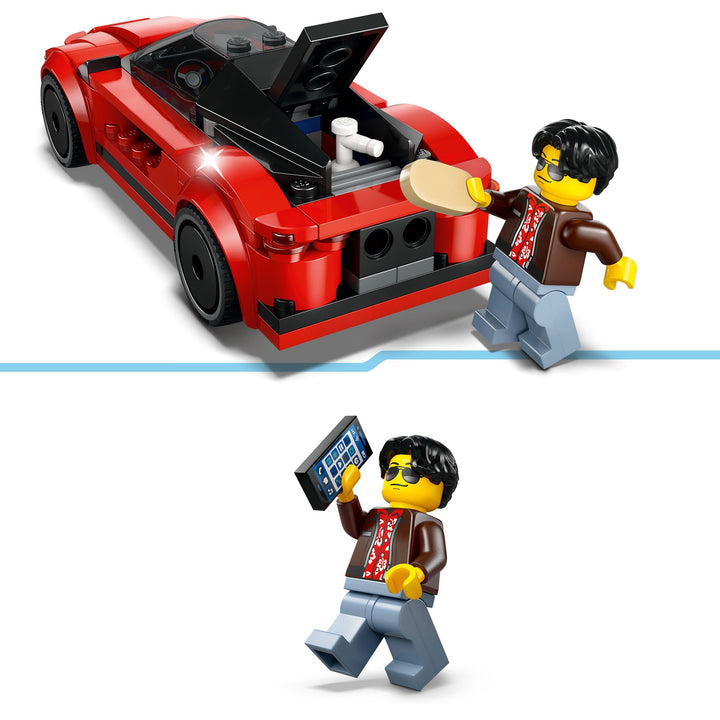 LEGO City Red Sports Car Toy - Buildable Vehicle Playset for 5+ Year Olds