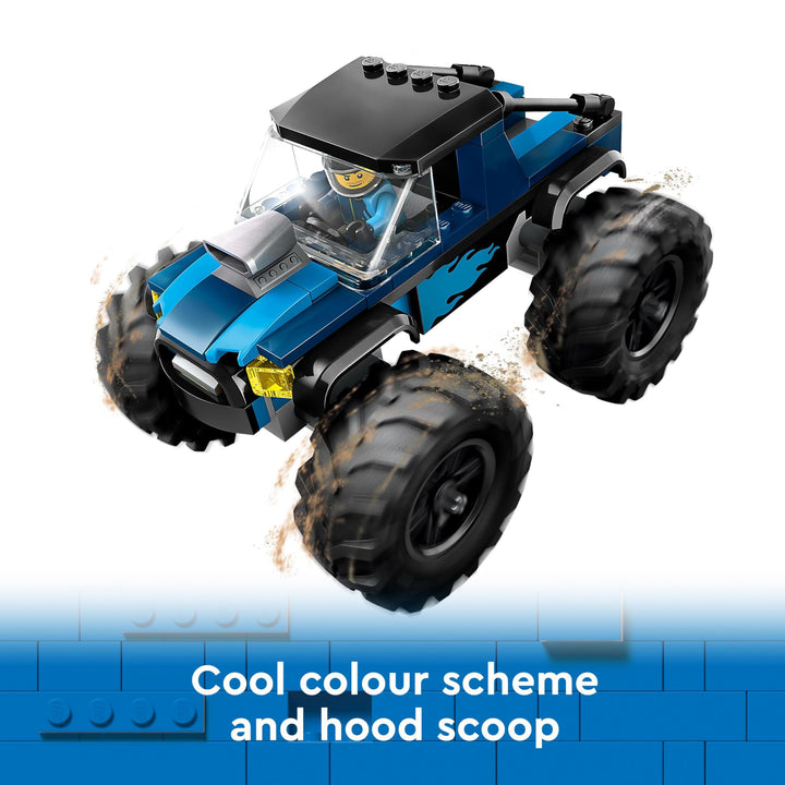 LEGO City Blue Monster Truck 60402 - Building Set with Driver Minifigure for Ages 5+