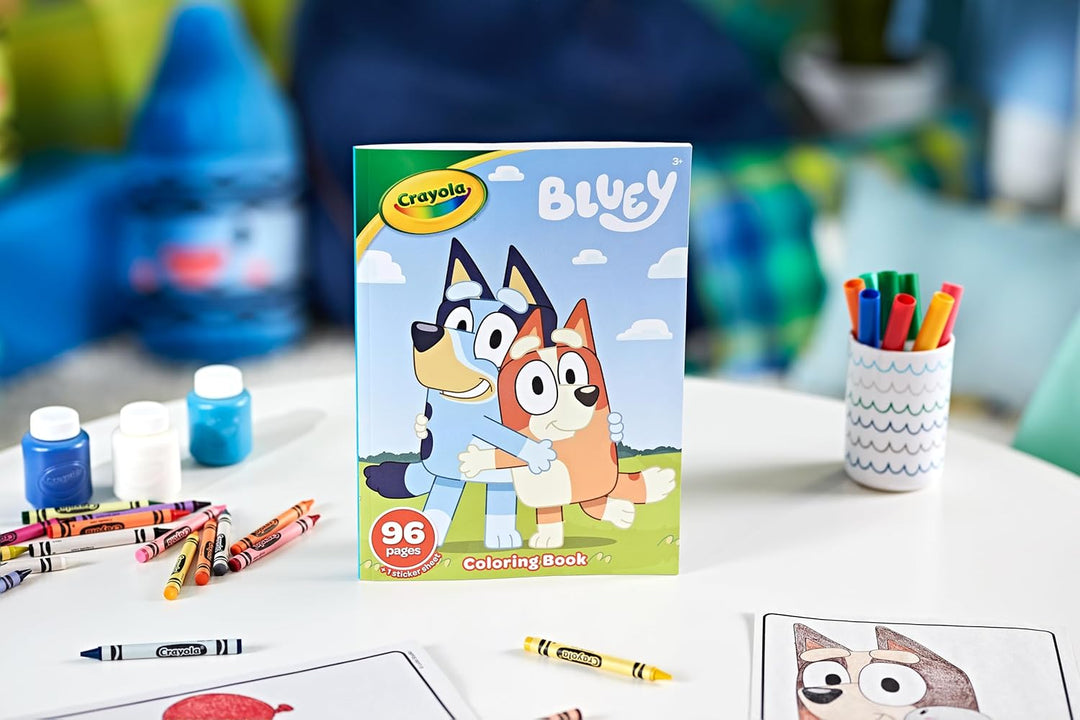 CRAYOLA - Bluey Colouring Book 96 Pages with Sticker Sheet