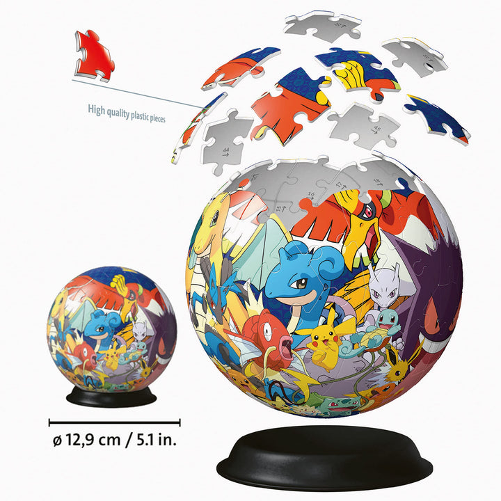 Ravensburger Pokemon 3D Jigsaw Puzzle Ball - 72 Pieces for Kids 6 Years and Up