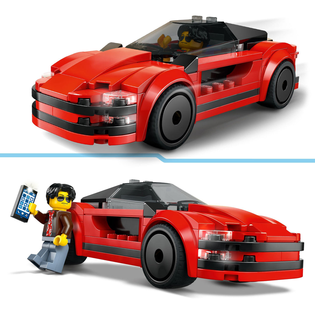 LEGO City Red Sports Car Toy - Buildable Vehicle Playset for 5+ Year Olds