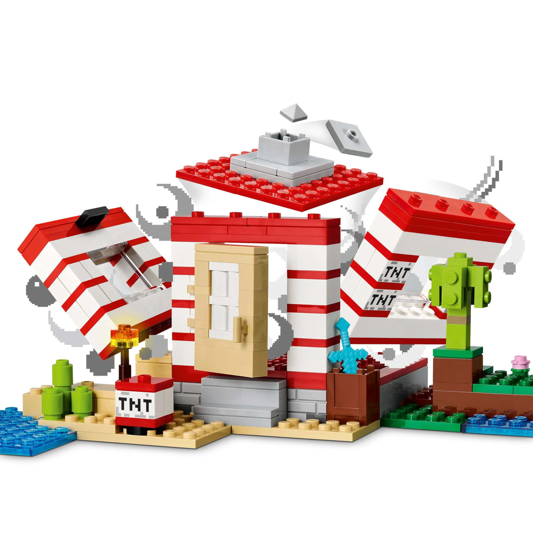 LEGO Minecraft The TNT Jungle House Building Set with Explosion Function - 287 Pieces