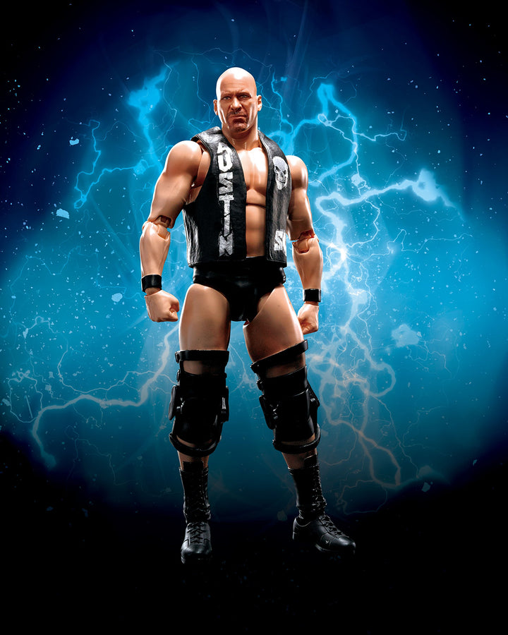 Tamashii Nations WWE Stone Cold Steve Austin S.H.Figuarts Action Figure - Fully Articulated Collectible for Ages 14+