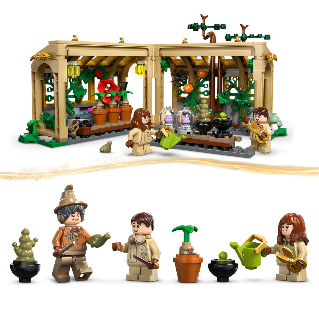 LEGO Harry Potter Hogwarts Castle: Herbology Class Set with Neville Longbottom - Building Toy for Ages 8+