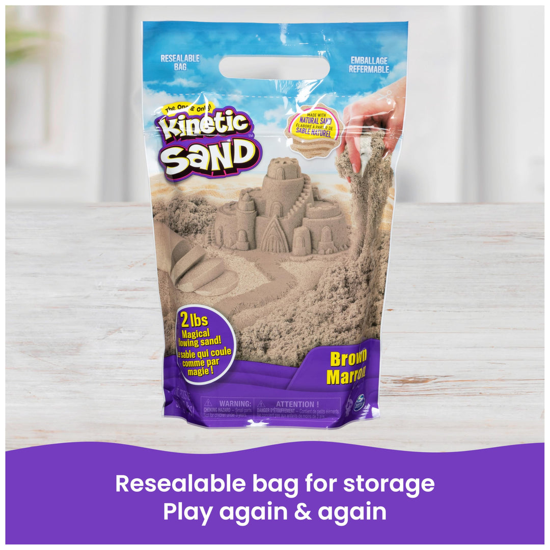 Kinetic Sand Natural Brown 907g - Squeeze & Shape Sensory Play Sand for Kids