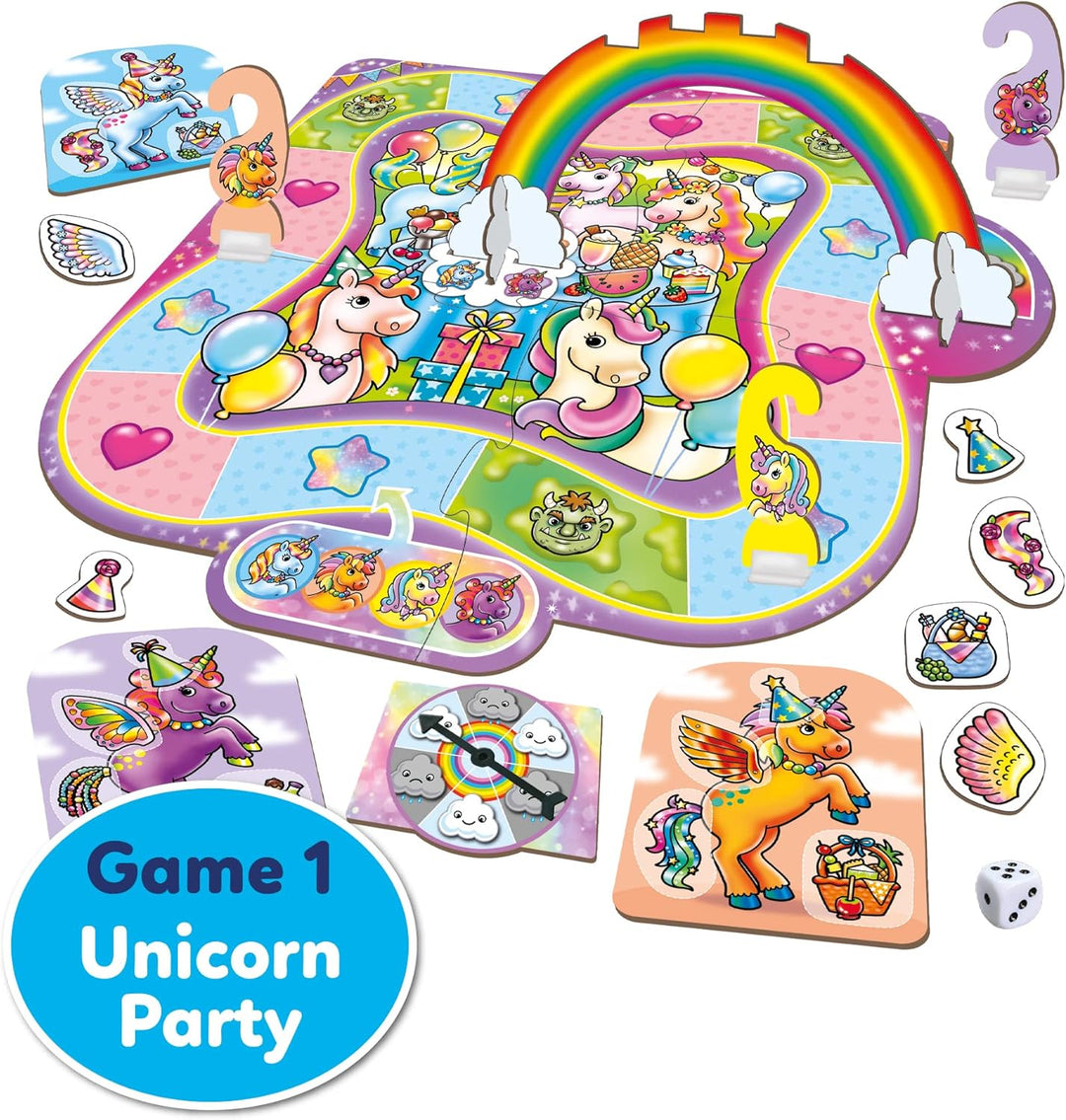 Orchard Toys Unicorn Fun Game 3-in-1 Board Game