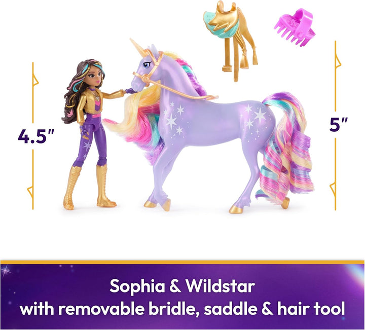 Unicorn Academy Sophia & Wildstar Set - Posable Doll and Unicorn Playset for Ages 4+