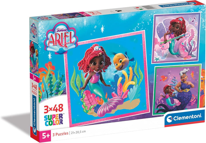 Clementoni 25324 Jigsaw Puzzle - Ariel 3, 48 Pieces, Supercolor, Disney Princess, for Children Ages 5-7