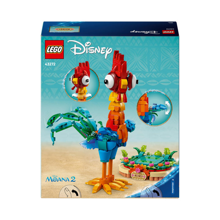 LEGO ǀ Disney Moana 2 Heihei Buildable Animal Toy - Posable Chicken Figure with Stand for Kids 9+