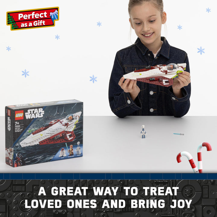 LEGO 75333 Star Wars Obi-Wan Kenobi’s Jedi Starfighter Building Set for Kids 7+