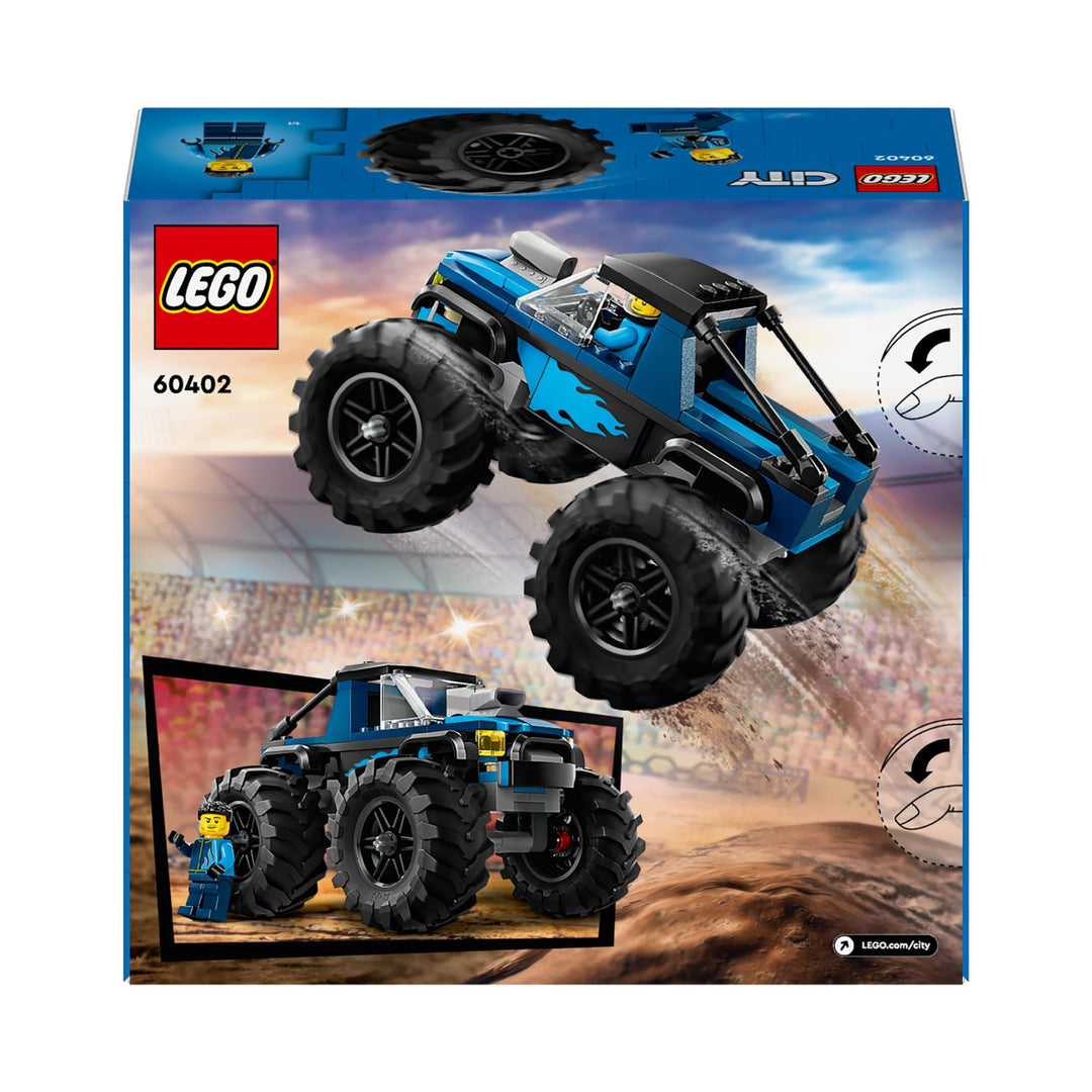 LEGO City Blue Monster Truck 60402 - Building Set with Driver Minifigure for Ages 5+