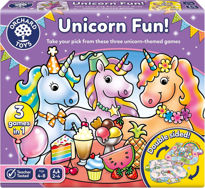 Orchard Toys Unicorn Fun Game 3-in-1 Board Game
