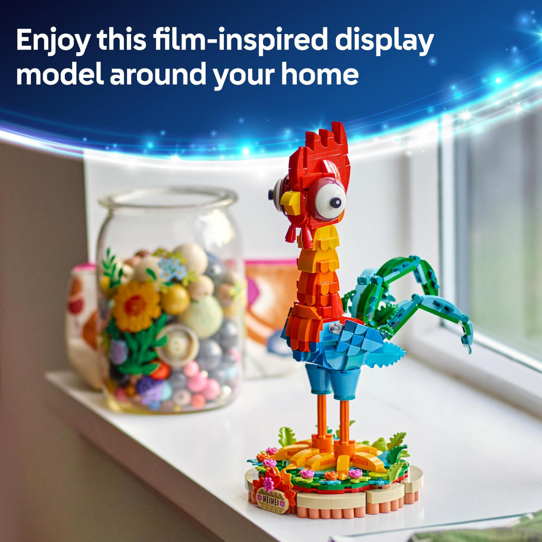 LEGO ǀ Disney Moana 2 Heihei Buildable Animal Toy - Posable Chicken Figure with Stand for Kids 9+