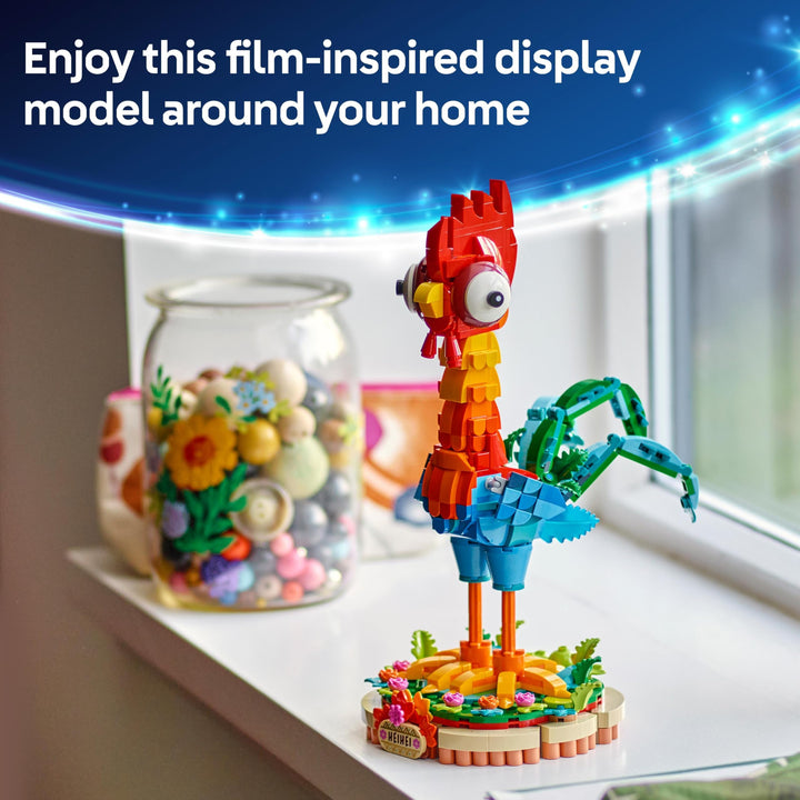 LEGO ǀ Disney Moana 2 Heihei Buildable Animal Toy - Posable Chicken Figure with Stand for Kids 9+