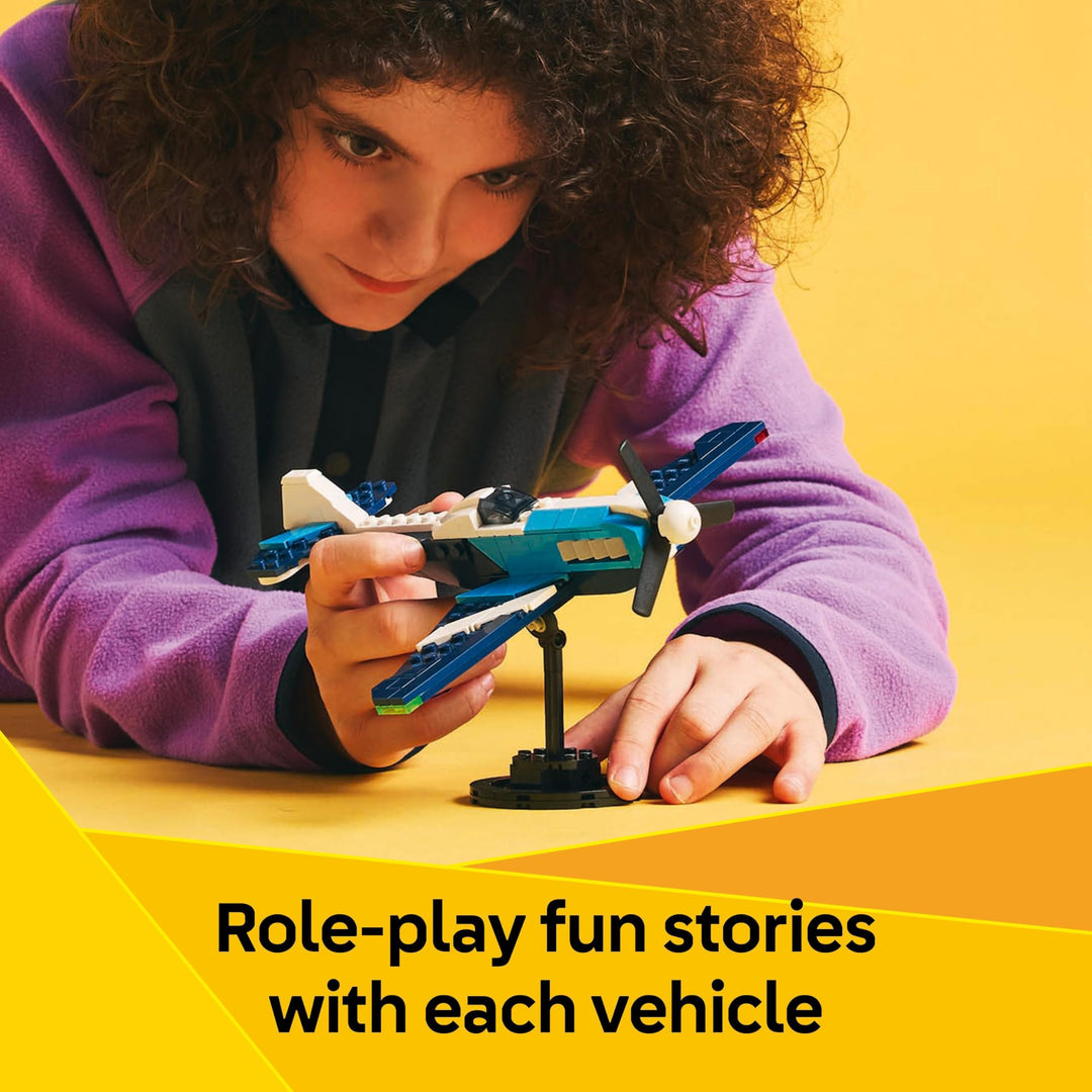 LEGO Creator 3in1 Aircraft: Race Plane Toy - Builds into Jet or Helicopter