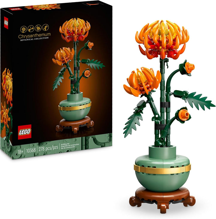 LEGO Icons Chrysanthemum Flower Building Set - Creative Model Kit for Adults