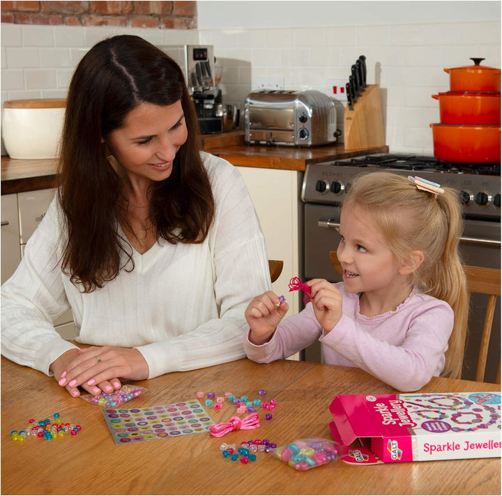 Galt Sparkle Jewellery Craft Kit - Arts & Crafts Set for Kids Ages 5+