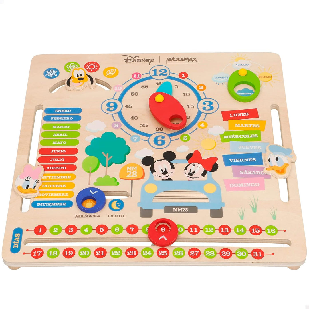 Mickey WOOMAX Disney Wooden Calendar - Educational Wooden Toy for Kids