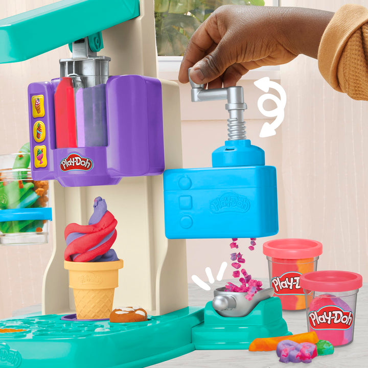 Play-Doh Rainbow Swirl Ice Cream Playset - Creative Arts & Crafts Toy for Kids 3+
