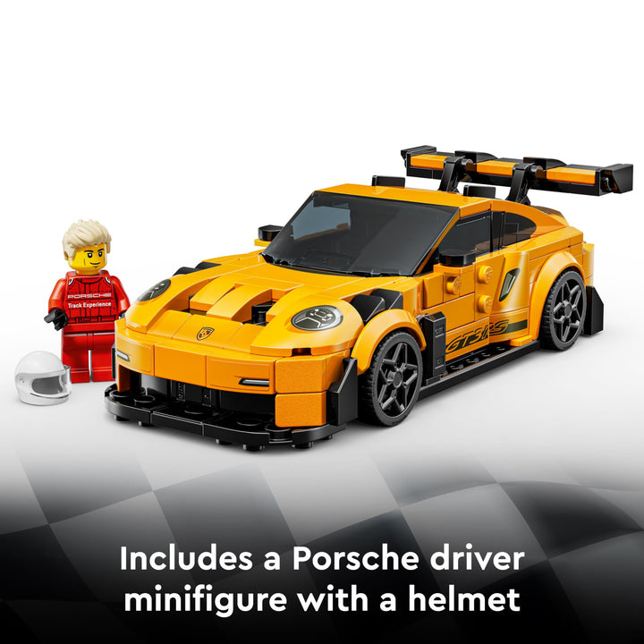 LEGO Speed Champions Porsche 911 GT3 RS Super Car Toy - Building Set for Kids 9+