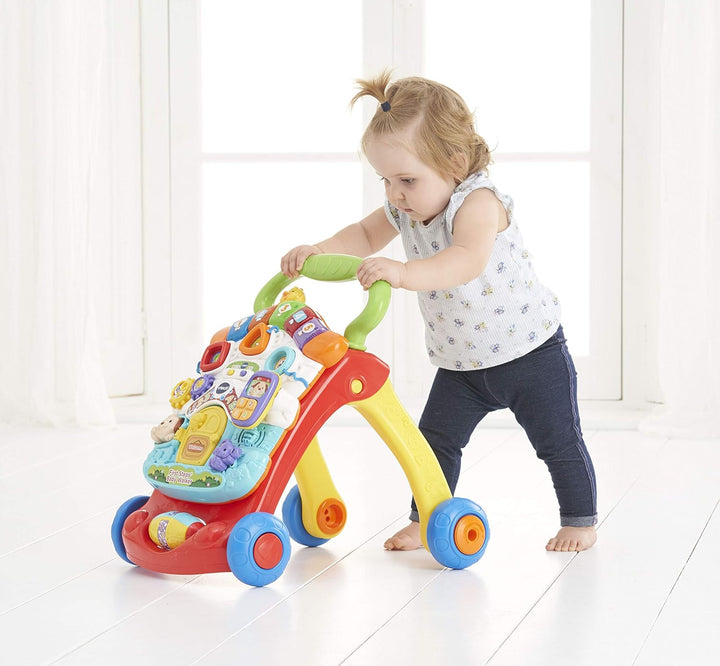 VTech First Steps Baby Walker - 2-in-1 Activity Centre with Lights, Sounds & Shape Sorter for 9 Months+
