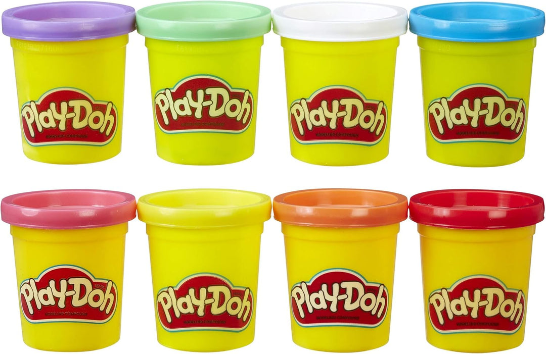 Play-Doh Rainbow Pack - 8 Canisters, 56g Each - Ideal Starter Set for Ages 2+