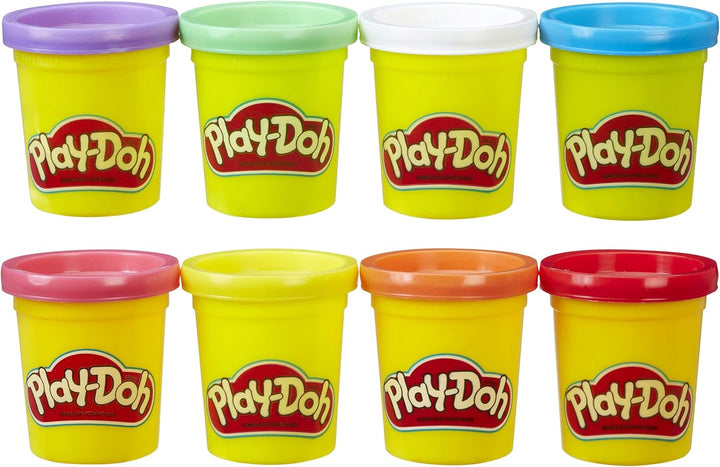 Play-Doh Rainbow Pack - 8 Canisters, 56g Each - Ideal Starter Set for Ages 2+