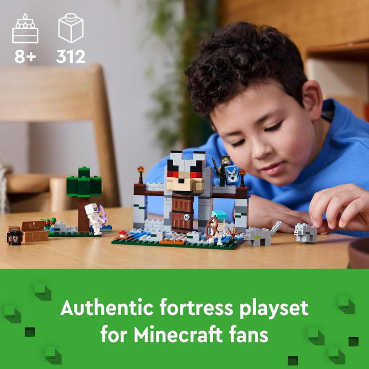 LEGO Minecraft The Wolf Stronghold Fortress Set - Building Toy for Ages 8+