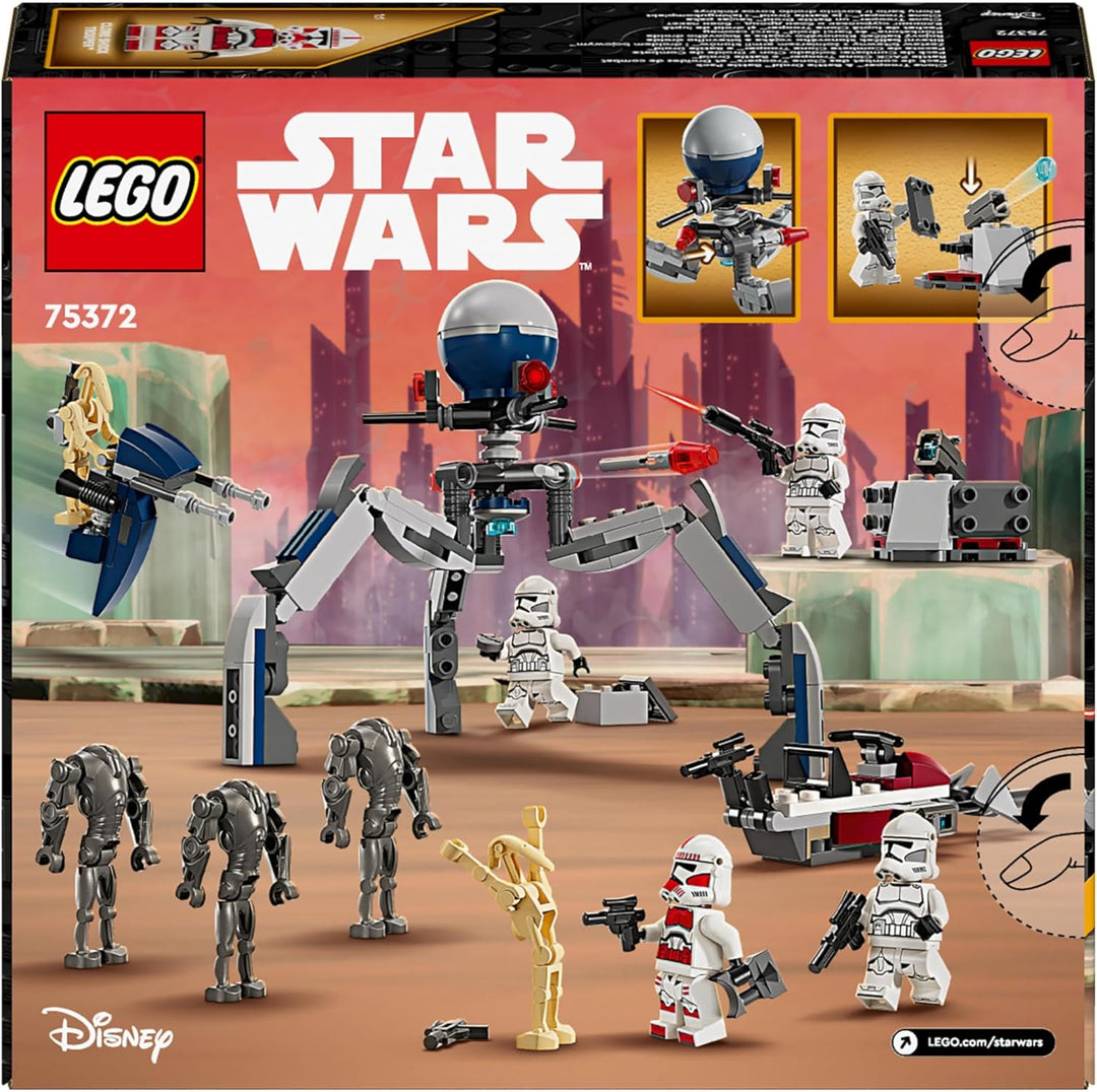LEGO Star Wars Clone Trooper & Battle Droid Battle Pack - Building Toy Playset for Kids 7+