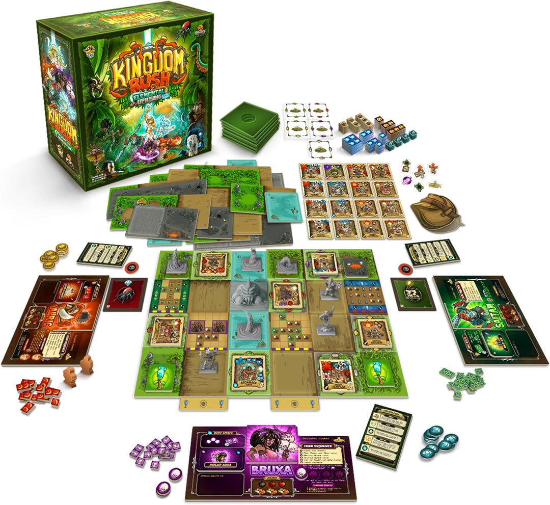 Lucky Duck Games Kingdom Rush: Elemental Uprising Board Game - Cooperative Tower-Defense Strategy (LKYKGER01EN)