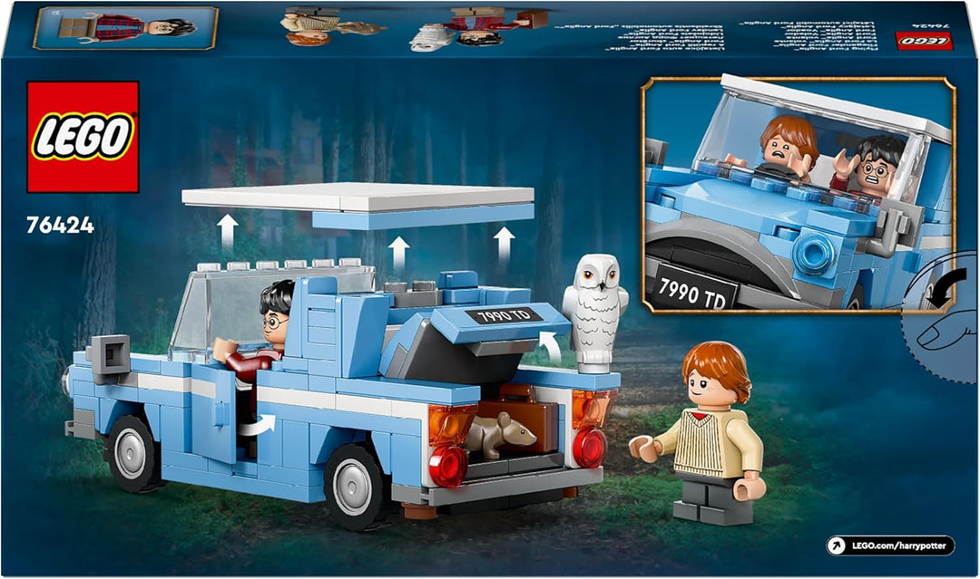 LEGO Harry Potter Flying Ford Anglia 76424 Building Set - 165-Piece Car Toy with Minifigures for Kids 7+
