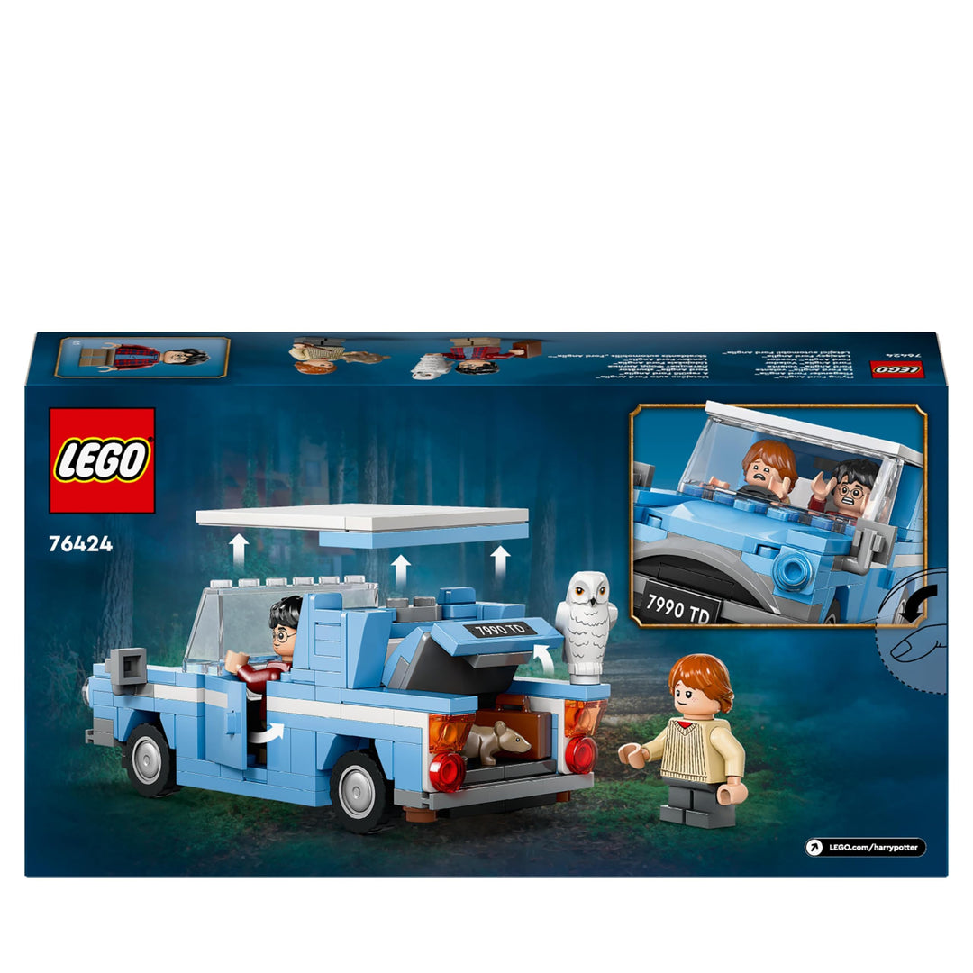 LEGO Harry Potter Flying Ford Anglia 76424 Building Set - 165-Piece Car Toy with Minifigures for Kids 7+