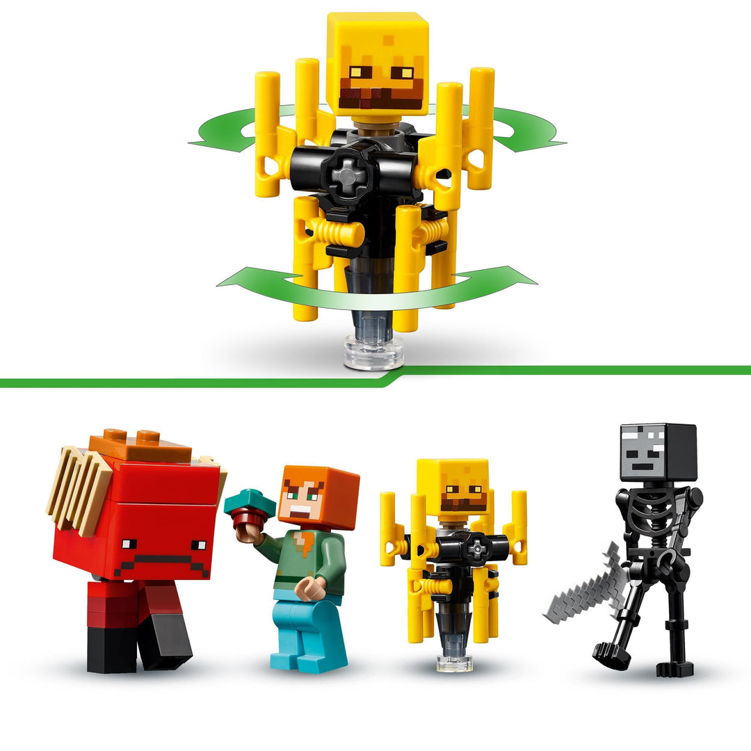 LEGO Minecraft The Nether Lava Battle Building Set - 99-Piece Playset with Alex Figure, Ages 6+
