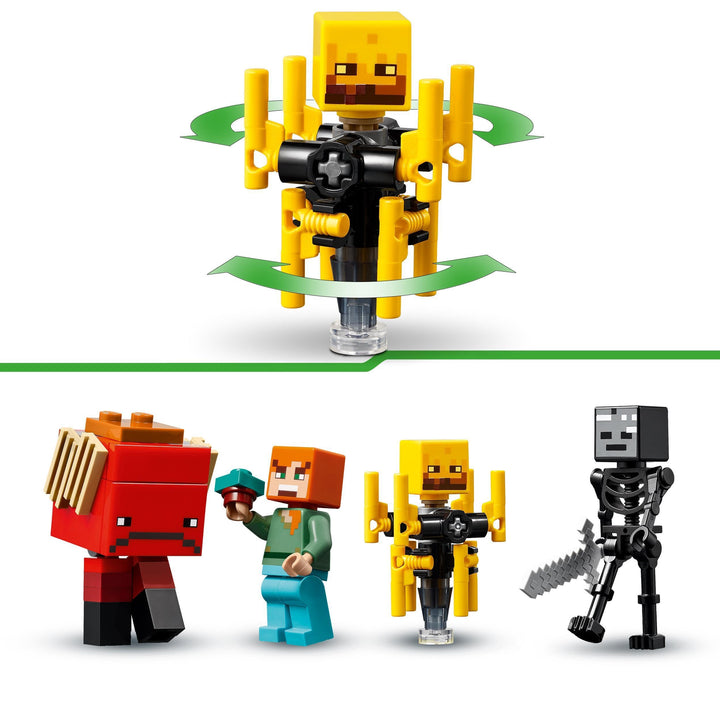 LEGO Minecraft The Nether Lava Battle Building Set - 99-Piece Playset with Alex Figure, Ages 6+