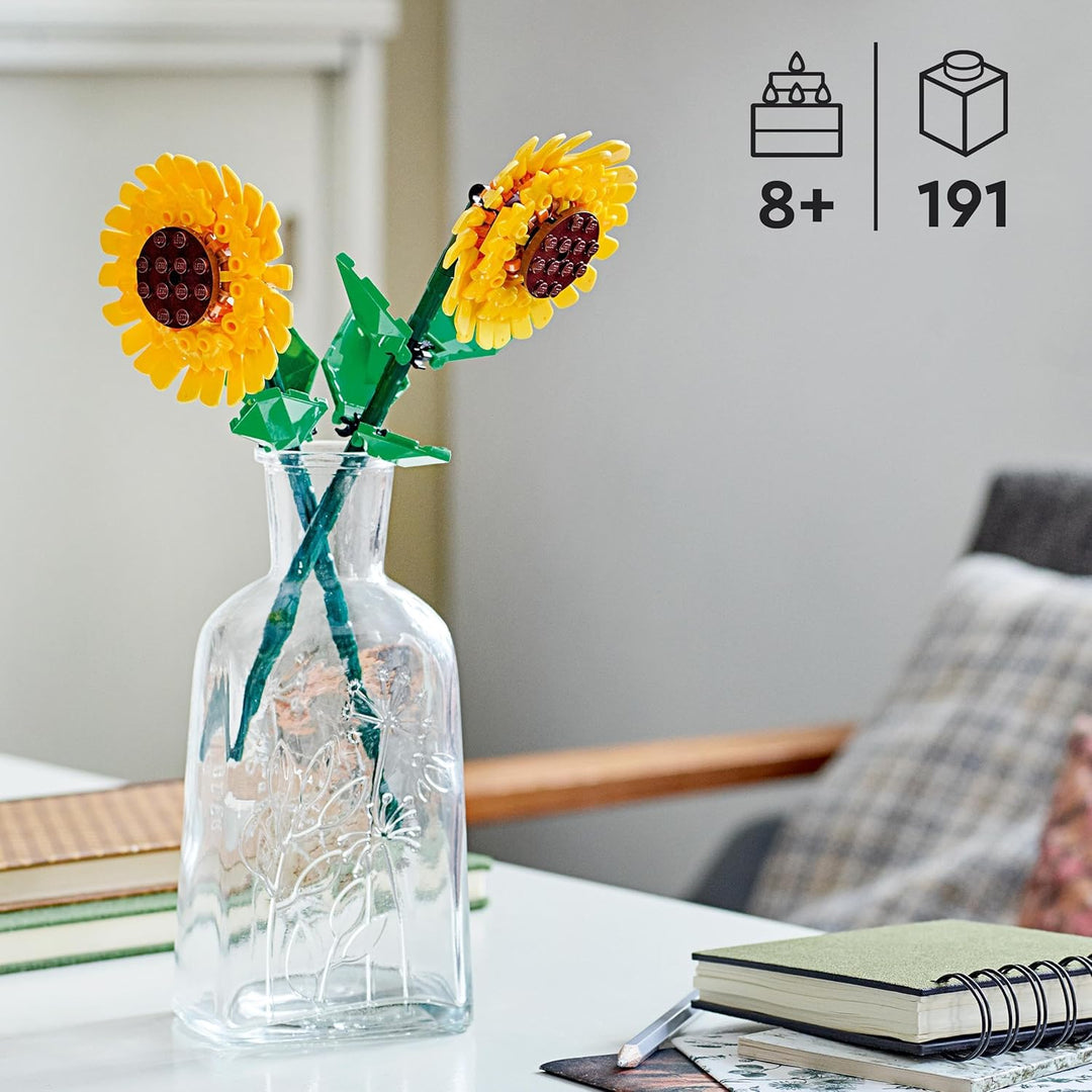 LEGO Creator Sunflowers Building Kit - Artificial Flower Display Set for Kids 8+