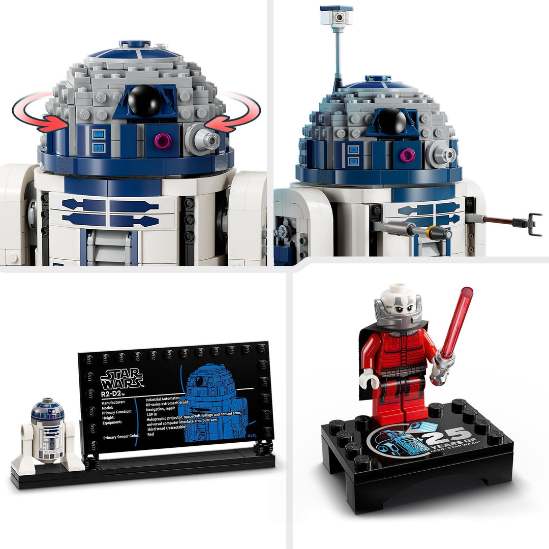 LEGO Star Wars R2-D2 Building Set - 1050-Piece Model with Minifigures for Ages 10+