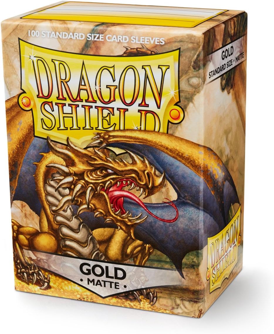 Arcane Tinmen Dragon Shield Matte Gold Standard Card Sleeves (ART11006) - 100pk, Gold