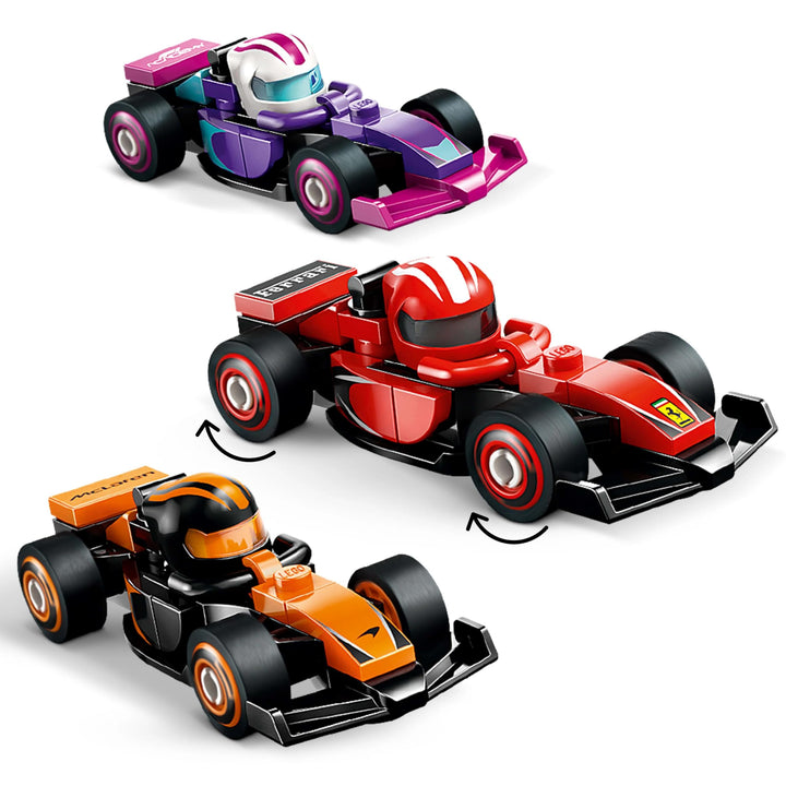 LEGO F1 Collectible Race Cars - 1 of 12 Mini Buildable Models with Moving Wheels for Kids 6+