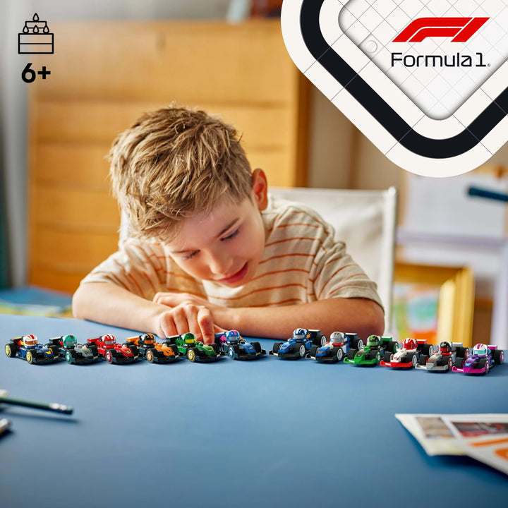LEGO F1 Collectible Race Cars - 1 of 12 Mini Buildable Models with Moving Wheels for Kids 6+