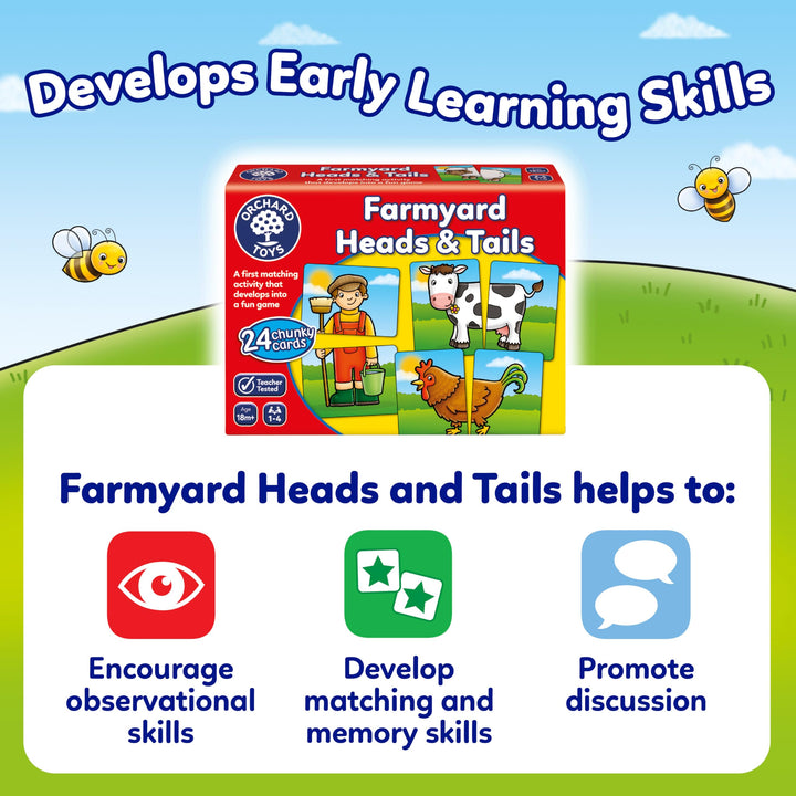 Orchard Toys Farmyard Heads & Tails Card Game