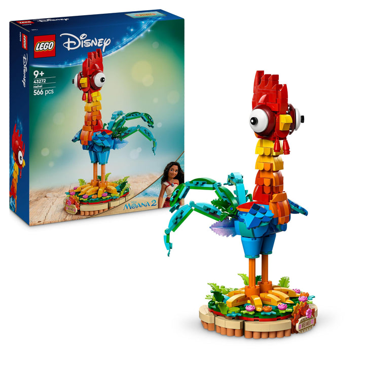 LEGO ǀ Disney Moana 2 Heihei Buildable Animal Toy - Posable Chicken Figure with Stand for Kids 9+