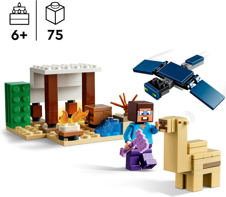 LEGO Minecraft Steve's Desert Expedition Building Set - Action Figure Playset for Kids 6+