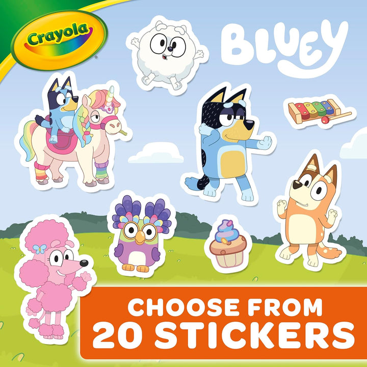 CRAYOLA - Bluey Colouring Book 96 Pages with Sticker Sheet