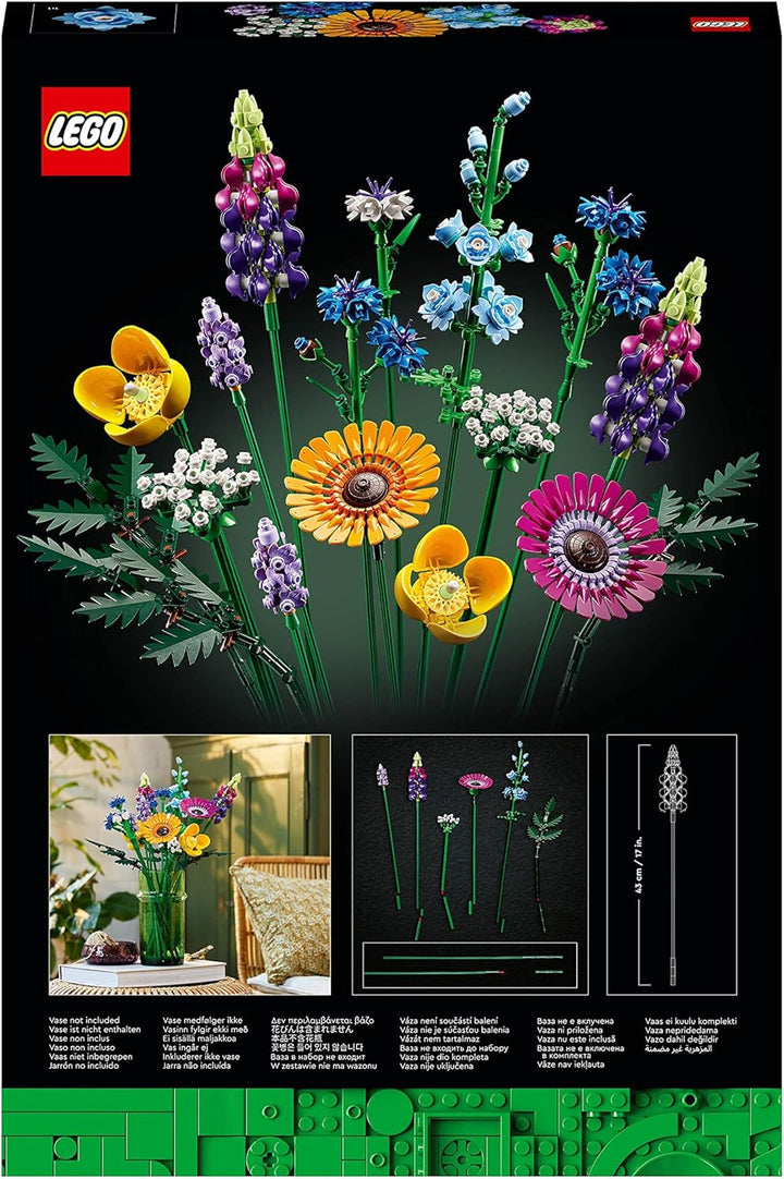 LEGO Icons Wildflower Bouquet 10313 - Adult Building Set with 8 Flower Species