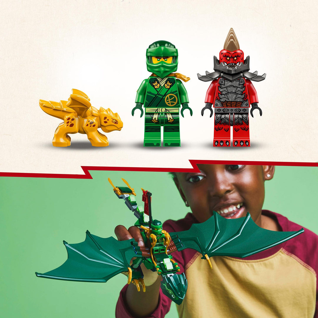 LEGO NINJAGO Lloyd’s Green Forest Dragon - Building Playset with 2 Minifigures for Ages 6+