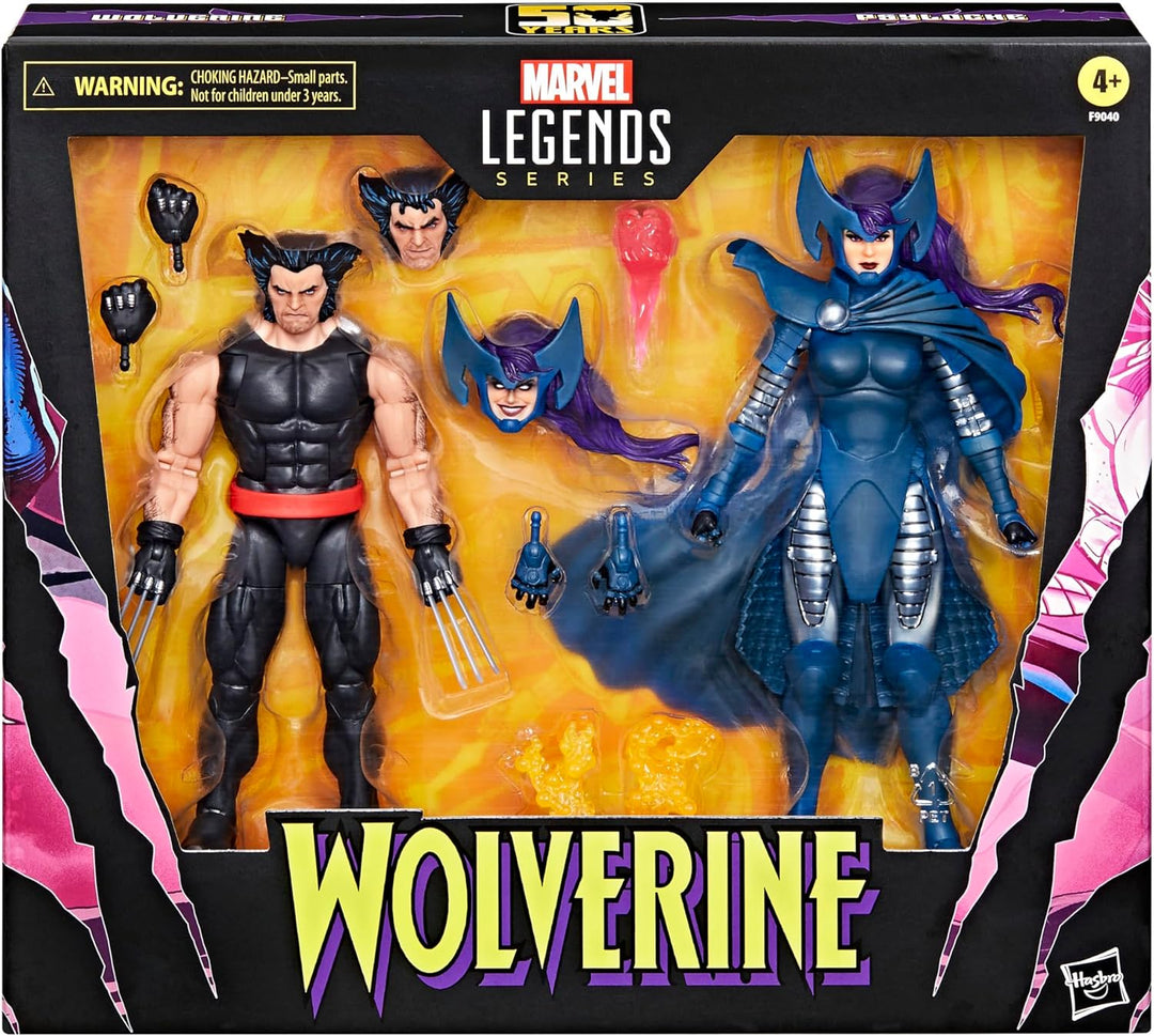 Hasbro Marvel Legends Series X-Men - Wolverine & Psylocke 2-Pack Action Figures (F9040)