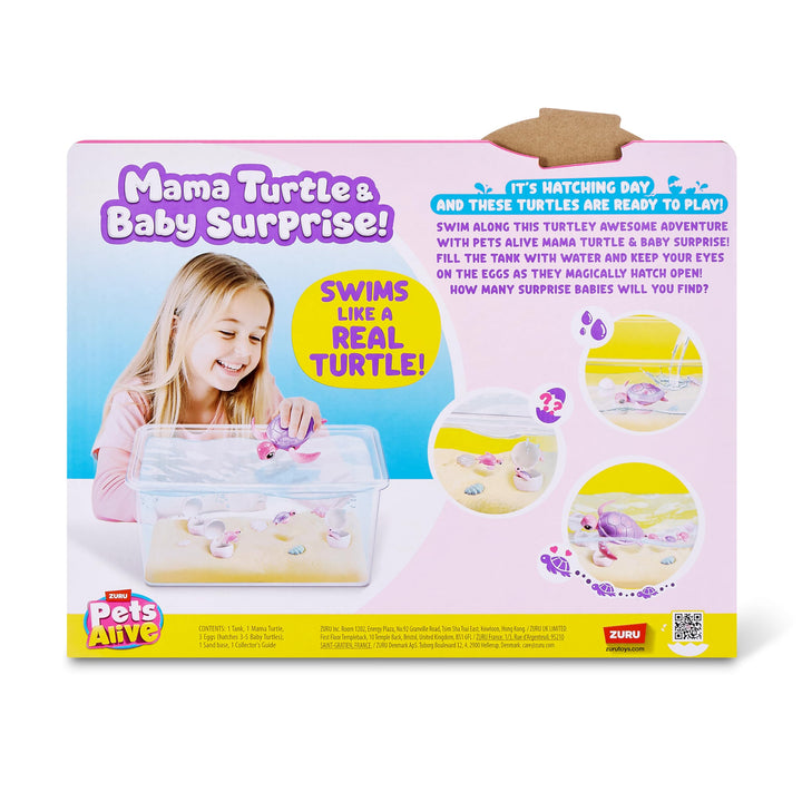 Pets Alive Mama Turtle Surprise by ZURU - Robot Pet Turtle with Swimming & Walking Action